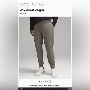 Lululemon men’s city joggers